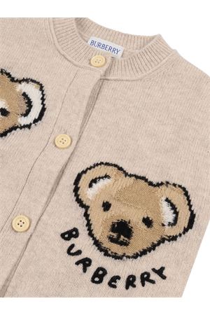 cardigan in lana beige BURBERRY KIDS | 8109483C1540